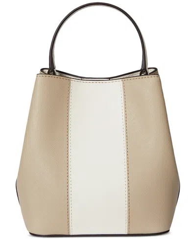 Ralph Lauren Two-tone Leather Small Reese Bucket Bag