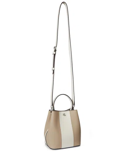 Ralph Lauren Two-tone Leather Small Reese Bucket Bag