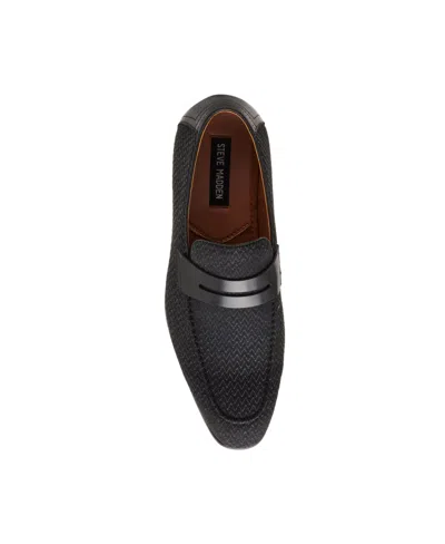 Steve Madden Jules Herringbone Penny Loafer In Black