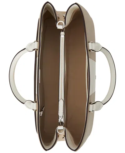 Ralph Lauren Two-tone Leather Large Hanna Satchel