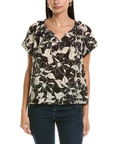 Vince Camuto Peasant Blouse In Multi