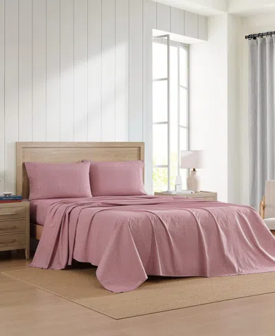 Tommy Hilfiger Printed 200-thread Count Cotton Percale 4-pc. Sheet Set, King In Pink