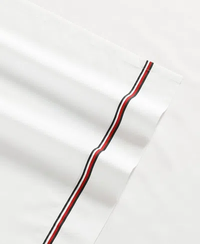 Tommy Hilfiger Printed 200-thread Count Cotton Percale 3-pc. Sheet Set, Twin In White