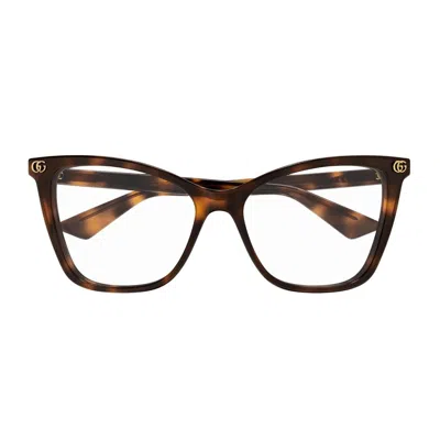 Gucci Gg1817o Linea Emblem Eyeglasses In Brown