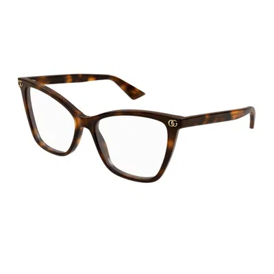 Gucci Gg1817o Linea Emblem Eyeglasses In Brown