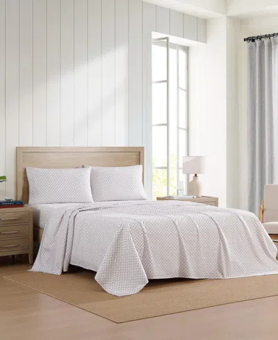 Tommy Hilfiger Printed 200-thread Count Cotton Percale 4-pc. Sheet Set, King In Pink