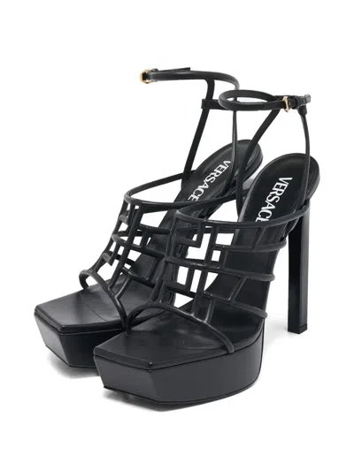 Pre-owned Versace 160mm Leather Heeled Sandals