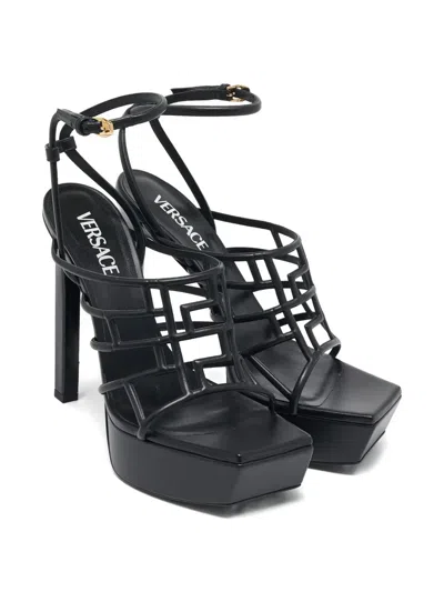 Pre-owned Versace 160mm Leather Heeled Sandals