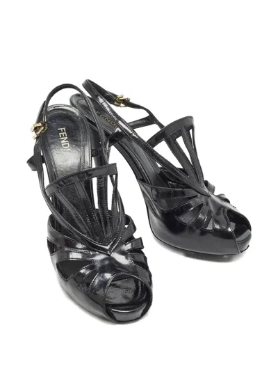 Pre-owned Fendi 125mm Leather Heeled Sandals