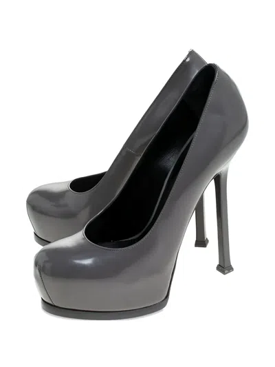 Pre-owned Saint Laurent 140mm Leather Heeled Pumps