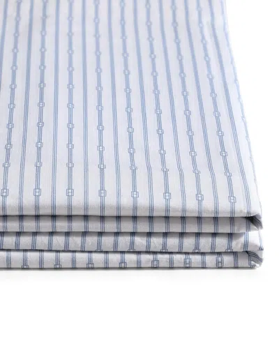 Tommy Hilfiger Printed 200-thread Count Cotton Percale 3-pc. Sheet Set, Twin In Blue