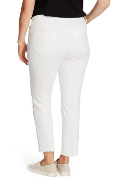 Vince Camuto Plus Size 5 Pocket Frayed Hem Jeans