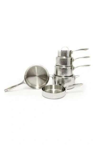 Berghoff Hammered 13-piece Stainless Steel Cookware Set In Metallic