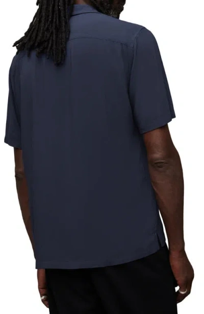 Allsaints Venice Relaxed Fit Short Sleeve Button-up Camp Shirt