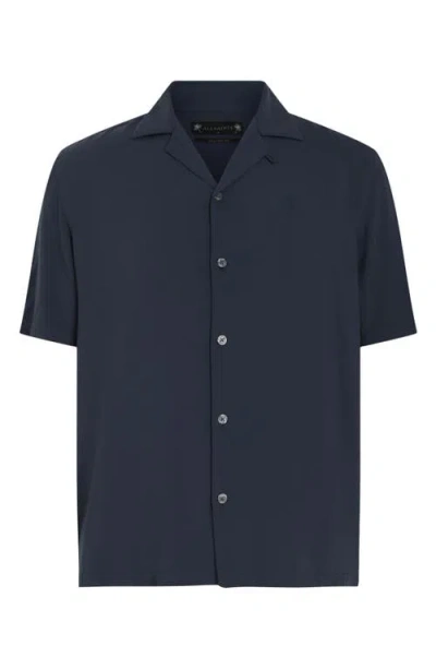 Allsaints Venice Relaxed Fit Short Sleeve Button-up Camp Shirt