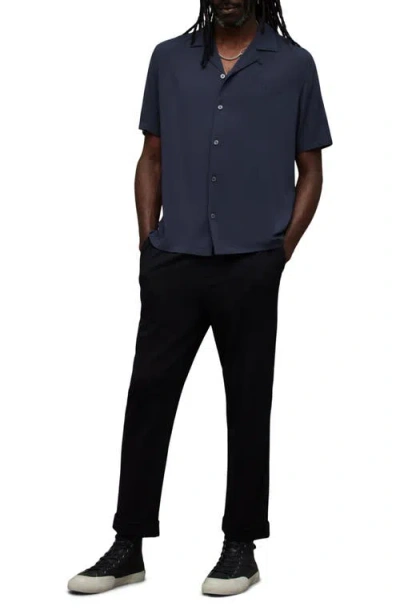 Allsaints Venice Relaxed Fit Short Sleeve Button-up Camp Shirt