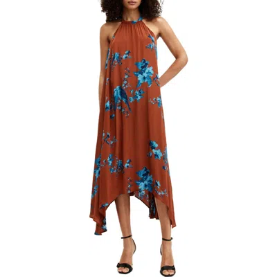 Allsaints Mysti Halter Neck Floral Iona Maxi Dress