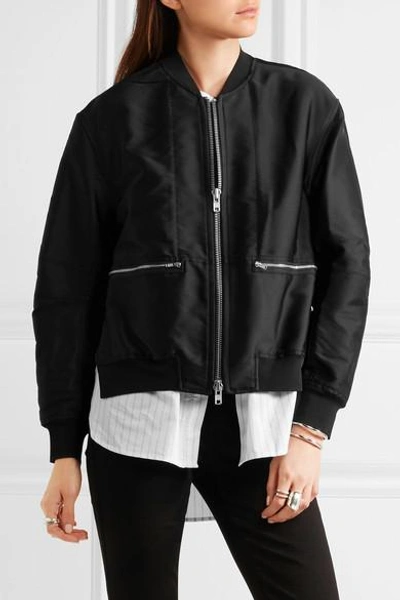 Shop 3.1 Phillip Lim / フィリップ リム Poplin-paneled Satin-twill Bomber Jacket