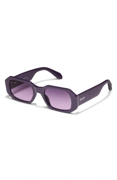 Quay Hyped Up 53mm Gradient Square Sunglasses