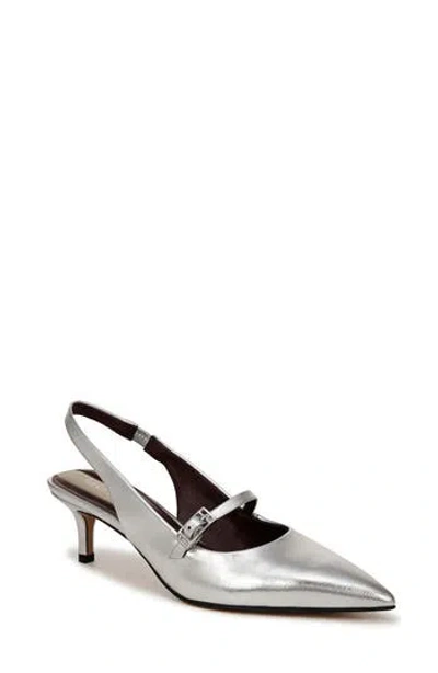 Franco Sarto Khloe Slingback Mary Jane Pointed Toe Kitten Heel Pump