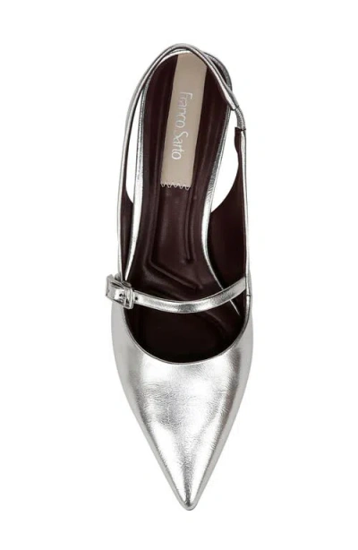 Franco Sarto Khloe Slingback Mary Jane Pointed Toe Kitten Heel Pump