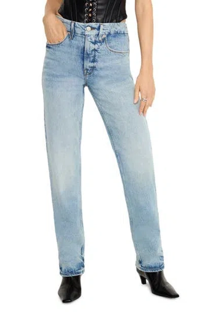 Good American Good Straight Straight-leg High-rise Stretch-denim Jeans