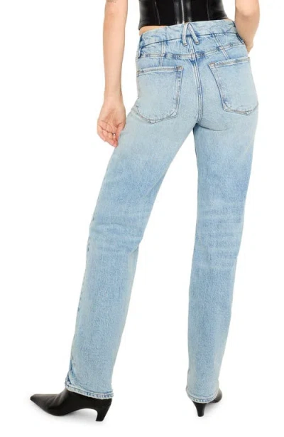 Good American Good Straight Straight-leg High-rise Stretch-denim Jeans