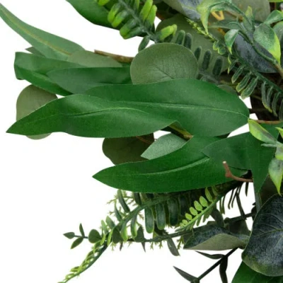 Northlight Eucalyptus And Fern Mixed Foliage Artificial Spring Wreath In Green