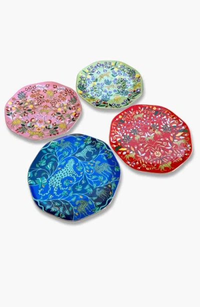 Jessie Zhao New York Leopards Forest Bone China Salad Plates, Set Of Four