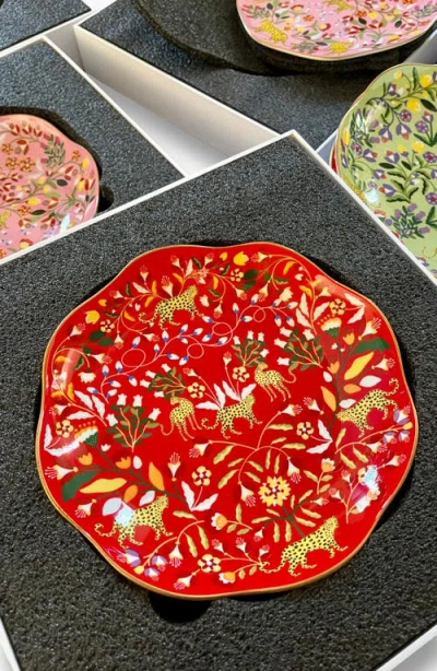 Jessie Zhao New York Leopards Forest Bone China Salad Plates, Set Of Four