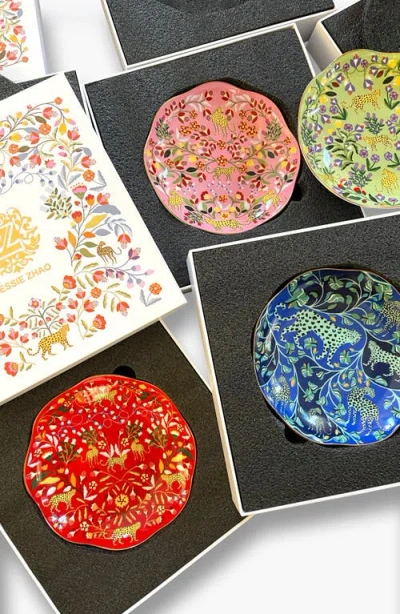Jessie Zhao New York Leopards Forest Bone China Salad Plates, Set Of Four