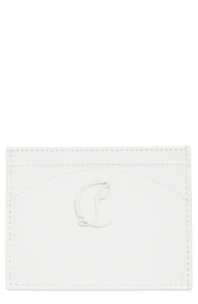 Christian Louboutin Loubi54 Leather Card Holder In White