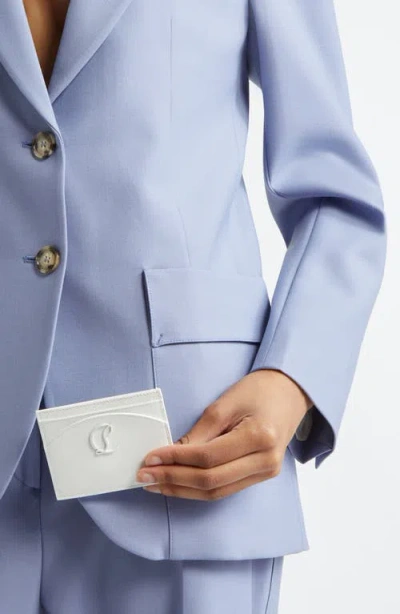 Christian Louboutin Loubi54 Leather Card Holder In White