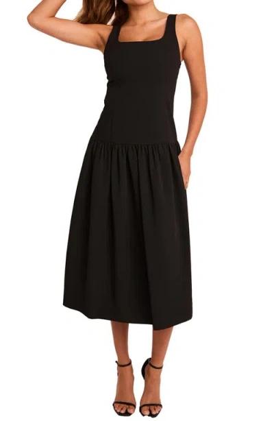 Endless Rose Drop Waist Midi Dress In Black