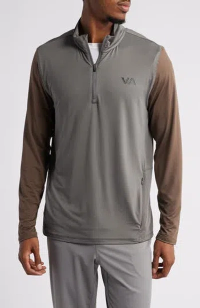 Rvca Recycled Polyester Blend Quarter Zip Pullover