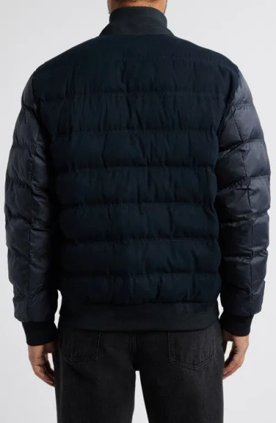 Reiss Colorblock Quilted Bomber Jacket