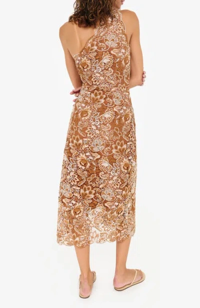 Cami Nyc Sintra One-shoulder Lace Overlay Midi Dress