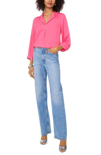 Vince Camuto Pleat Front Satin Shirt
