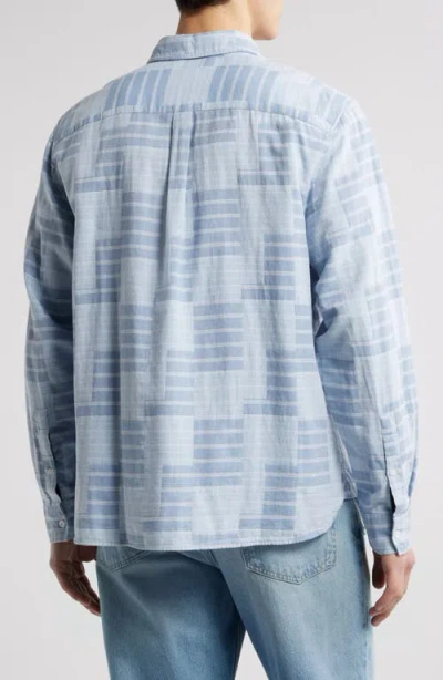 Percival Block Patch Pearce Stripe Cotton Button-up Shirt