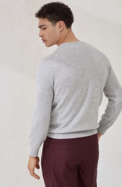 Brunello Cucinelli English Rib Knit Sweater In Gray