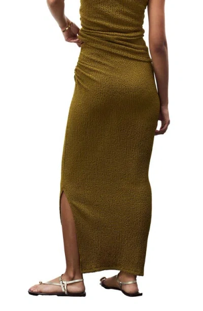 Next Textured Maxi Skirt In Green