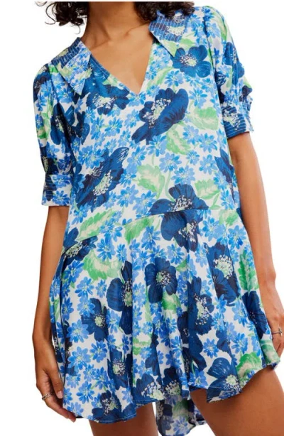 Free People Moon Chaser Tiered Shift Minidress
