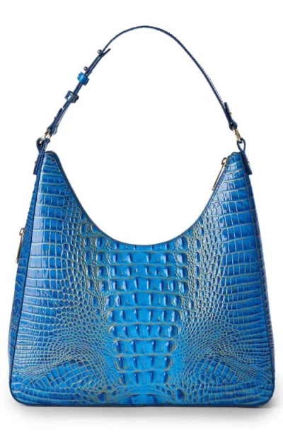 Brahmin Tabitha Croc Embossed Leather Shoulder Bag