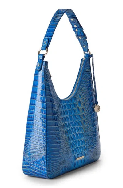 Brahmin Tabitha Croc Embossed Leather Shoulder Bag