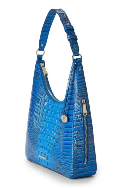 Brahmin Tabitha Croc Embossed Leather Shoulder Bag