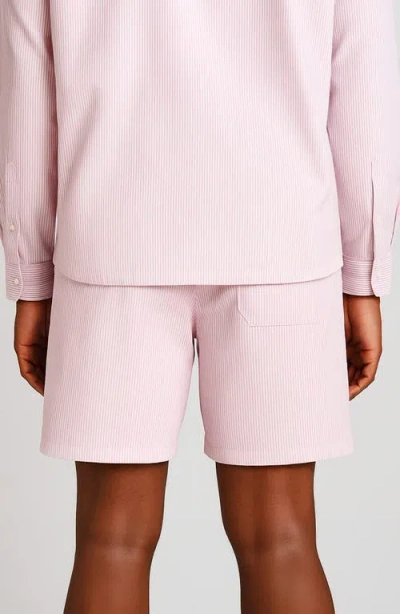 D.rt Stripe Cotton Blend Drawstring Shorts In Pink