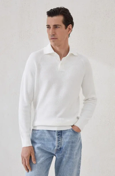 Brunello Cucinelli Polo-style Sweater In White
