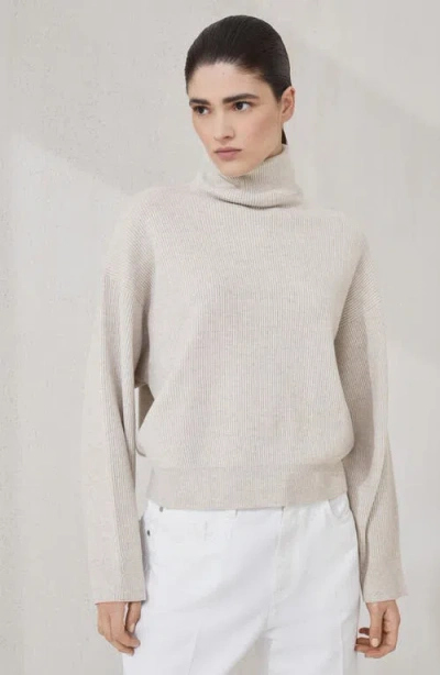 Brunello Cucinelli Wool, Cashmere And Silk Sweater In Gray