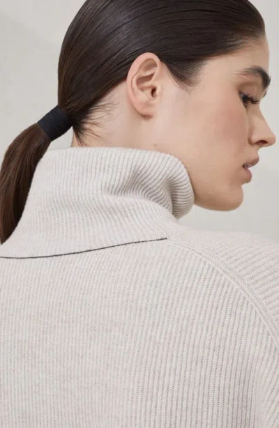 Brunello Cucinelli Wool, Cashmere And Silk Sweater In Gray