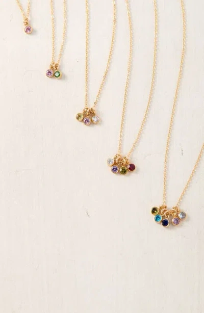 Set & Stones Multi Birthstone Charm Necklace In Gold